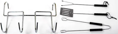 Image de Set complet pour gril Accessoires pour gril Pince à gril Fourchette à gril Spatule à gril