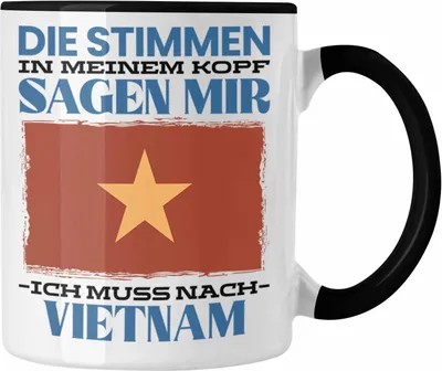 Produktbild von Trendation - Vietnam Tasse Urlaub Heimat Geschenk Spruch XXX Geschenkidee (Schwarz)