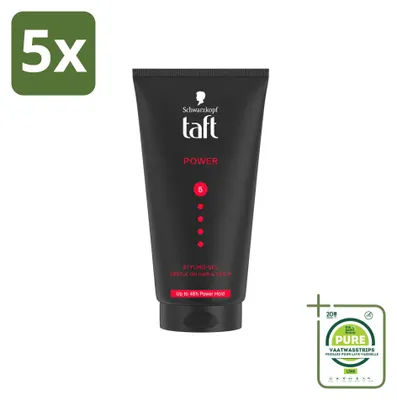 Obrázek produktu pro 5 kusů stylingového gelu Taft Power 5 – silná fixace – 150 ml – balení