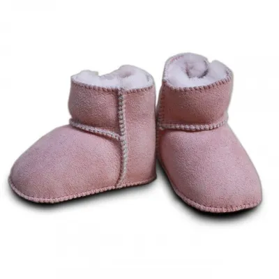 Produktbild von Heitmann Felle Paar Baby-Lammfellschuhe,  Farbe Rosè mit Klettverschluss, Größe 22/23 929RO22