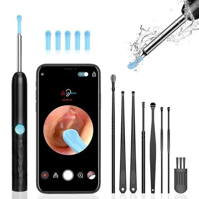 Obrázok produktu pre Súprava na čistenie uší s LED svetlom – z lekárskej ocele – pre dospelých a deti – bezpečné použitie doma