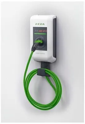 Immagine prodotto di Keba Wallbox KeContact P30, versione per auto aziendali, con connettore Tipo 2, cavo da 6 metri, 11 kW