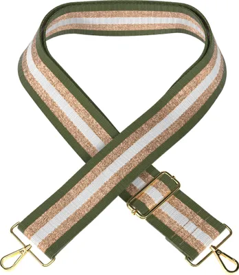 Produktbild von EAZY CASE - Verstellbarer Taschengurt, Ersatz Schultergurt für Handtaschen, Schulterriemen für Umhängetaschen, breiter Taschenriemen mit Karabiner Gold, DIY Taschenband in Gold