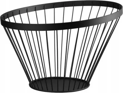 Immagine prodotto di ETTO cesto di frutta in metallo nero - design moderno in filo metallico