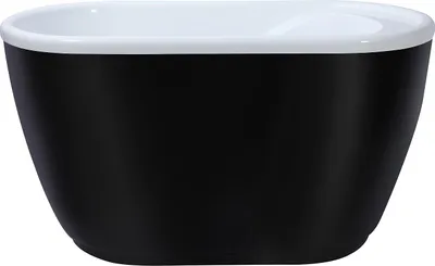 Produktbild von Badewanne Sitzbad 120 x 75 x 65 cm Acryl Schwarz 165 L PICCOLA