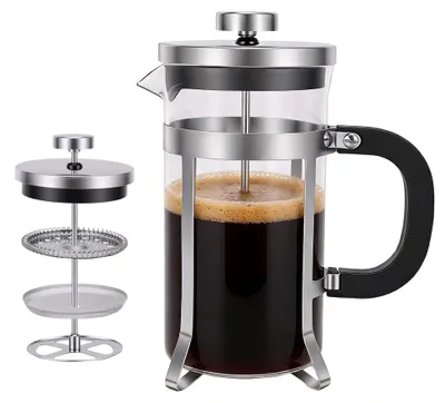 Immagine prodotto di Macchina per caffè francese - Vetro resistente al calore e acciaio inossidabile