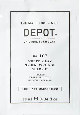 Produktbild von Shampoo Depot 100 Hair Cleansing No. 107 mit Kaolin, zur Regulierung theexcess ofsebum, Tiefenreinigung, 10 ml
