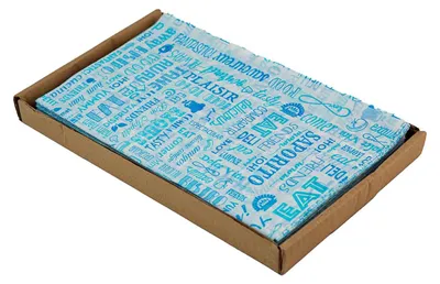 Fettpapier 500 Stück 32x20 cm blau – für Burger & Snacks