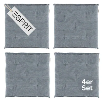 Produktbild von ESPRIT Sitzkissen NEEDLESTRIPE Blau 40 x 40 cm - 4er Set