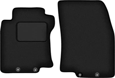 Image de Tapis de sol avant velours sur-mesure pour Nissan X-Trail III T32 (2014-2017, 7 personnes) noir, jeu 2 pièces, fixations - STANDRAD