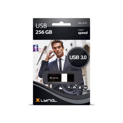 Produktbild von xlyne 7925600 USB-Stick 256 GB USB Typ-A 3.2 Gen 1 (3.1 Gen 1) Schwarz, Weiß
