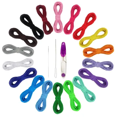 Produktbild von Elastische Saiten für Schmuckherstellung - Bunte 135 m elastische Schnur - CLBA1194