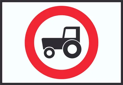 Produktbild von Durchfahrt verboten Trecker Symbol Schild A1 (594x841mm)