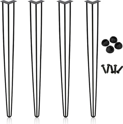 Produktbild von Lospitch 4x 72cm Hairpin Legs Tischbeine Haarnadelbeine Tischgestell DIY Tischkufen Esstisch