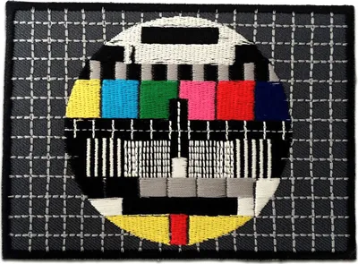 Obrázek produktu pro Tv Testbild - Záplata, nažehlovačka, nažehlovací obrázek, nášivka, nažehlovačka, velikost: 7,6 x 5,5 cm