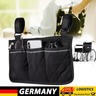 Produktbild von Rollstuhl Armlehne Seite Lagerung Armlehnentasche Seitentasch Pocket Tasche