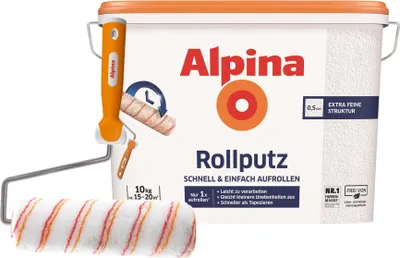 Produktbild von Alpina Rollputz 10 KG + Gratis Roller