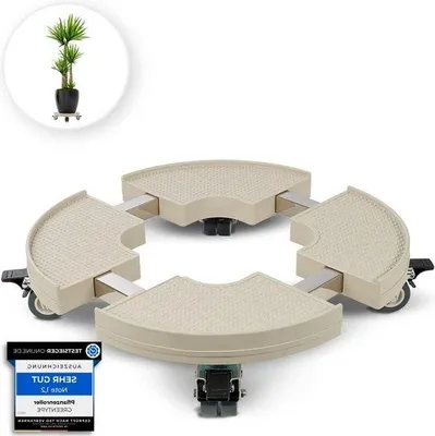 Zdjęcie produktu dla Wózek do roślin Famanu, udźwig 200 kg, z obrotowymi o 360 stopni kółkami - średnica od 38 cm do 46 cm, kolor szary, do użytku wewnątrz i na zewnątrz