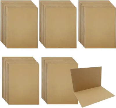 Imagen del producto de Tarjetas marrones, 50 unidades, de 10x15 cm, para proyectos creativos