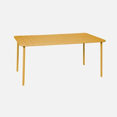 Produktbild von sweeek - Gartentisch aus Stahl 6-8 Plätze - Ocker