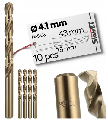 Produktbild von Arvex Spiralbohrer HSS-CO Metall Ø 4,1 mm 10 Stück