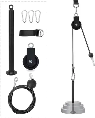 Produktbild von Riemenscheiben-Kabelmaschinen-Befestigungssystem mit verbessertem Ladestift, superleise, abnehmbare 360-Grad-Drehung, Fitness-Arm, Bizeps, Trizeps, Kr