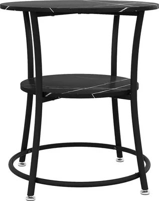 Obrázek produktu pro Vicco Konferenční stůl Quebec, 50 x 50 cm s policí, Mramor/Černá