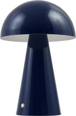 Produktbild von Lindby LED-Akkutischlampe Nevijo, blau, Ø20cm, USB, Dimmer