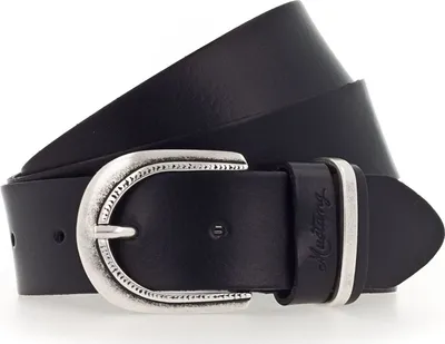Produktbild von MUSTANG Leder Gürtel 35mm Leather Belt W110 Black schwarz