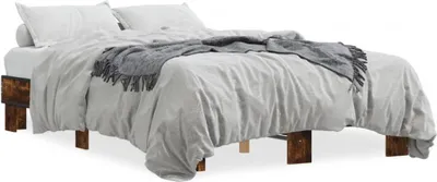 Obrázok produktu pre vidaXL Rám postele z dymového duba 120x200 cm materiál na báze dreva a kovu