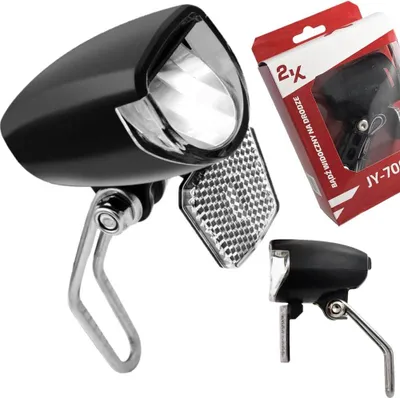 Produktbild von Dynamobetriebene Fahrrad-Frontlampe mit Lichterhaltung 25 LUX 60 Lumen