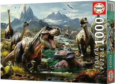 Image de Educa Puzzle de dinosaures méchants 1000 pièces Multicolore One Size