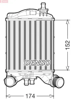 Produktbild von DENSO DIT09111 Ladeluftkühler LLK für ABARTH 500 / 595 / 695 Schrägheck (312) Turbo Intercooler