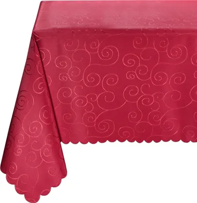 Produktbild von Tischdecke Ornamente, bügelfrei, fleckabweisend, pflegeleicht,Bordeaux, (Oval260x160cm)
