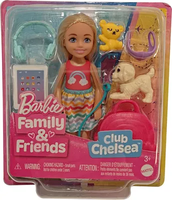 Zdjęcie produktu dla Mattel HJY17 - Barbie - Family & Friends - Club Chelsea Puppe mit Hund & Zubehör, 15 cm