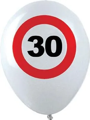 Produktbild von 12 Latexballons 30 Zone Geburtstag