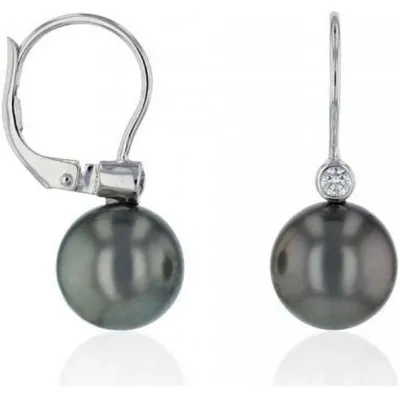 Produktbild von Luna-Pearls - 313.0572 - Ohrhänger - 750 Weißgold - Tahiti-Zuchtperle 9-9.5 mm