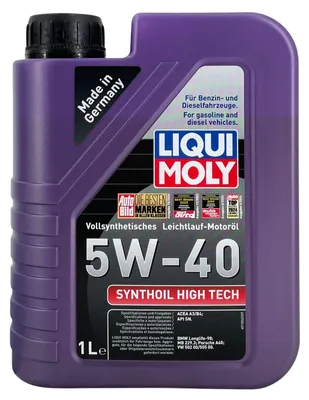 Produktbild von LIQUI MOLY Synthoil High Tech für 5W-40 1 Liter Motoröl Motorenöl Synthetisch Longlife-98 229.3 A40 502 00 505 00 Öl