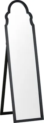 Produktbild von BELIANI Stehspiegel Schwarz mit dekorativem Rahmen 40 x 150 cm Rustikal Ganzkörper für Ecke Schlafzimmer Garderobe Bad Wohnzimmer