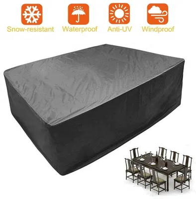 Produktbild von Abdeckhaube für Gartenmöbel, Gartenmöbel Abdeckung Premium Schutzhülle Gartenmöbel Heavy Duty Abdeckplane Gartenmöbel wasserdichte Outdoor-Möbel Gartentisch Abdeckung 245 x 165 x 100cm