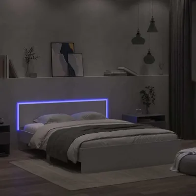 Obrázek produktu pro Maison Exclusive - Rám postele s čelem a LED osvětlením bílý 160 x 200 cm