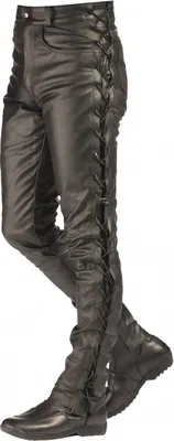 Produktbild von RO3 - Klassische, schwarze Schnürlederjeans aus echtem Rindsleder  Roleff Größe: 46D,