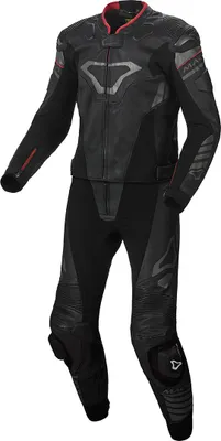 Image de Macna Tracktix Combinaison de cuir perforée 2 pièces pour moto, noir, 56