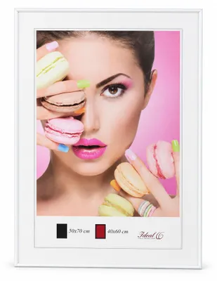Produktbild von Photo Style Kunststoff Bilderrahmen Fotorahmen Wanddeko Collage Foto Poster - Farbe: Weiß | Format: 50x70