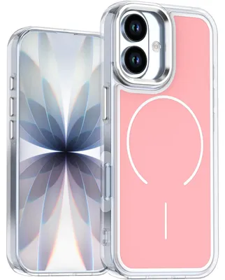 Produktbild von Magnetische Hülle für iPhone 17, Dünn Klare Stoßfest Handyhülle, Kompatibel mit MagSafe Pink