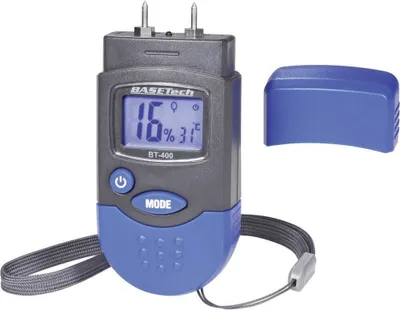 Produktbild von Basetech BT-400 Materialfeuchtemessgerät Messbereich Baufeuchtigkeit (Bereich) 0.2 bis 2.0 % vol Messbereich Holzfeucht