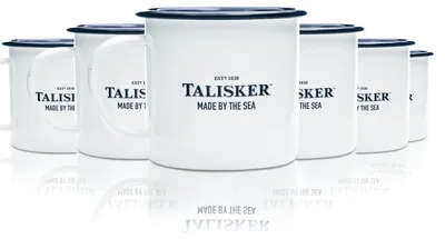 Produktbild von 6x Talisker Whisky Becher Emaile Glas 0,2l Tasse Metall Gläser Kaffee On Ice Cup