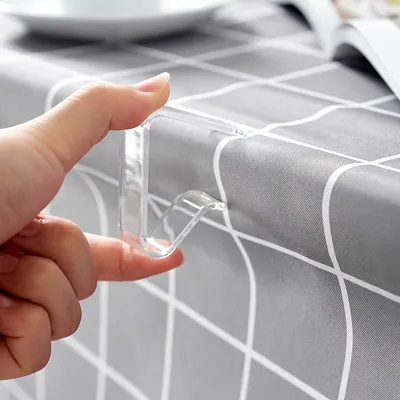 Produktbild von INF Große Tischdeckenklammern (8er-Pack) - Transparent S