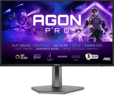 Zdjęcie produktu dla AOC 81,3cm (31,5") AG326UD  16:09 2xHDMI+DP+USB VA black