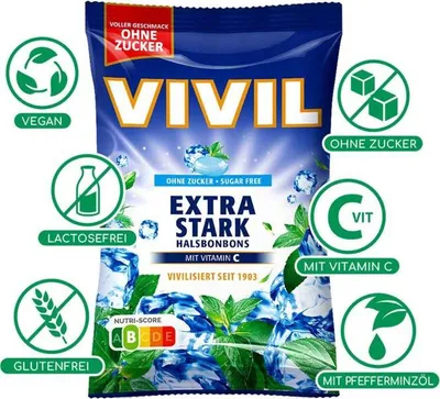 Produktbild von Vivil ohne Zucker 120g-Bt. Extra Stark